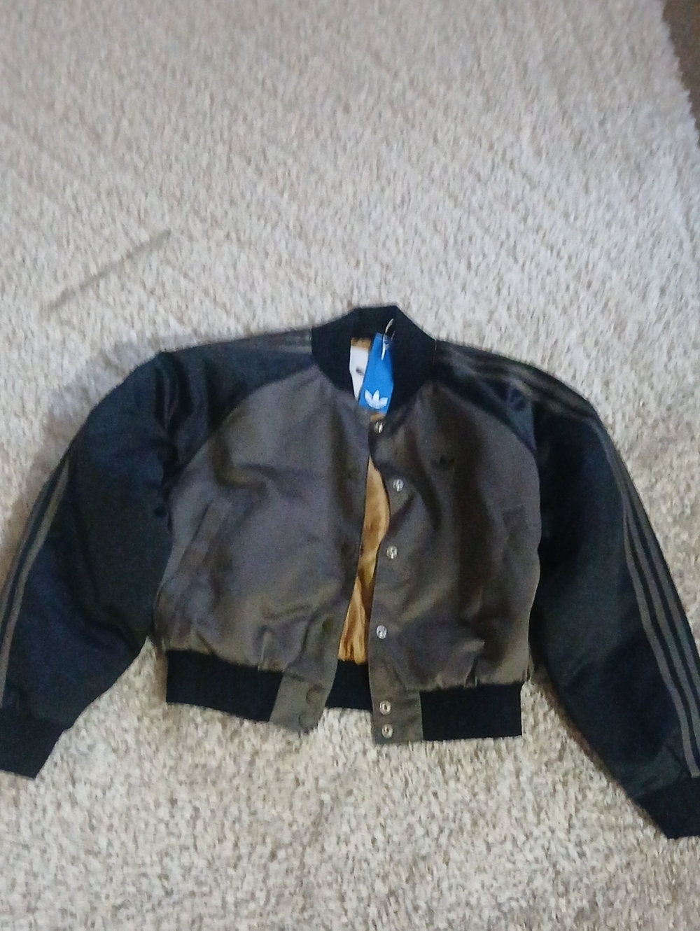 NWT ADIDAS SATIN BOMBER